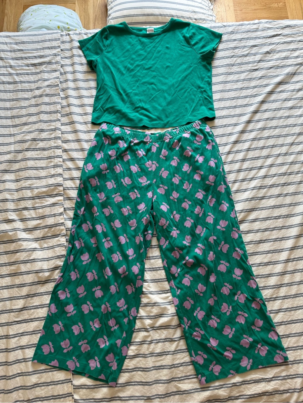 Hanna Anderson wide leg pajama set